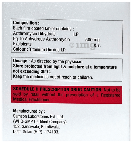 Zithrolen 500 Tablet image