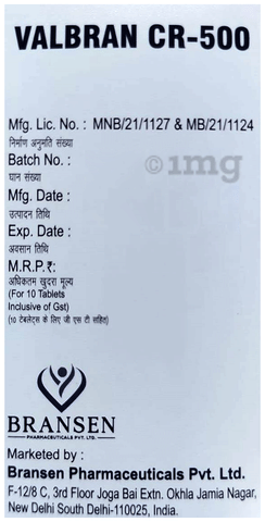 Valbran CR 500 Tablet image Valbran CR 500 Tablet image