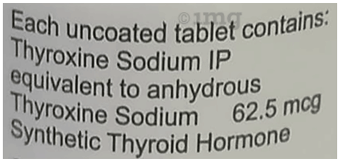 Thyrox 62.5 Tablet image Thyrox 62.5 Tablet image
