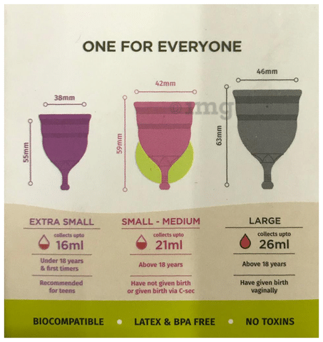 Pee Safe Reusable Menstrual Cup with Medical Grade Silcone for