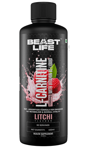 BeastLife L-Carnitine 330mg with Vitamin B5 Liquid Litchi: Buy bottle of  450.0 ml Liquid at best price in India