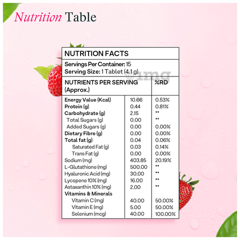 oziva bioactive glutathione Oziva Bioactive Gluta Effervescent Tablets (15 Each) Strawberry Swirl: Buy  box of 1.0 Bottle at best price in India