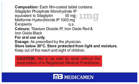 Sitawow M 50/1000 Tablet image Sitawow M 50/1000 Tablet image