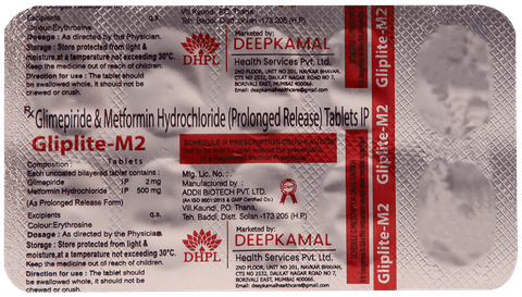 Gliplite M 2mg/500mg Tablet PR