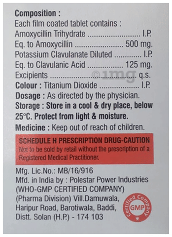 Moxious 625 Tablet image