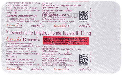 Levosiz 10 Tablet image