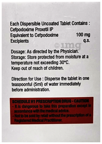 Tocef 100mg Tablet image
