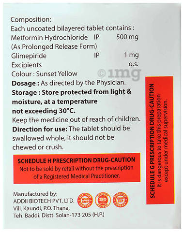 Glutorlix M 1 Tablet PR image Glutorlix M 1 Tablet PR image
