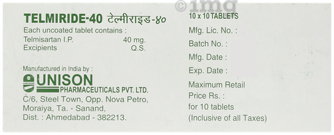Telmiride 40 Tablet image