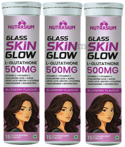 glutathione hair color Nutrasium L-Glutathione 500 mg Effervescent Tablets (15 Each) For Skin  Whitening, Glow & Reduce Dark Spot Blueberry: Buy combo pack of 3.0 bottles  at best price in India