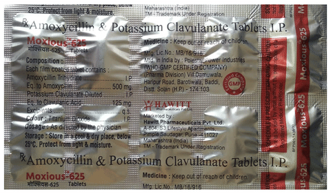 Moxious 625 Tablet image