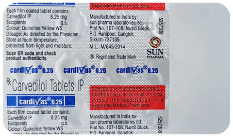 Cardivas 6.25 Tablet image