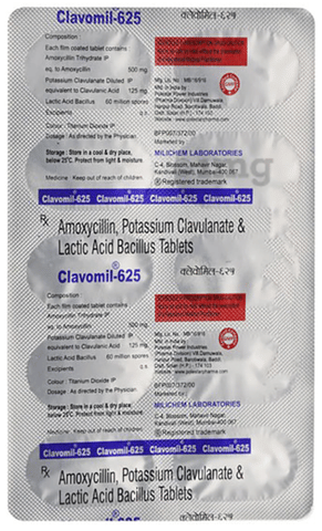 Clavomil 625 Tablet image