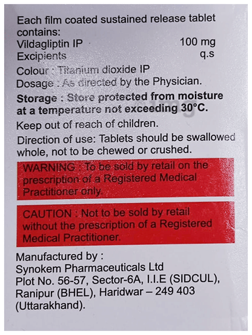Vildaray SR 100 Tablet image