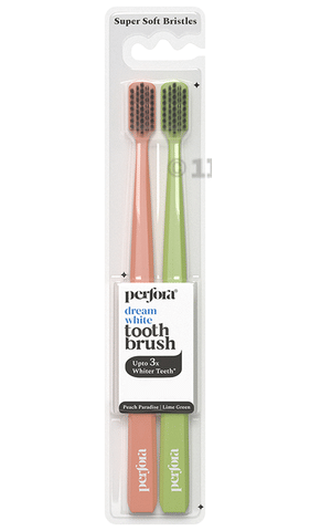 Perfora Manual Toothbrush Peach Paradise & Lime Green: Buy packet