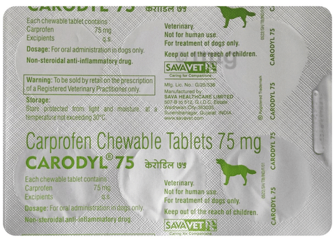 Carodyl 75 (Carprofen) Dog Tablet image Carodyl 75 (Carprofen) Dog Tablet image