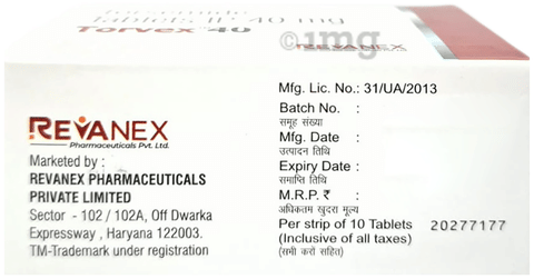 Torvex 40 Tablet image Torvex 40 Tablet image