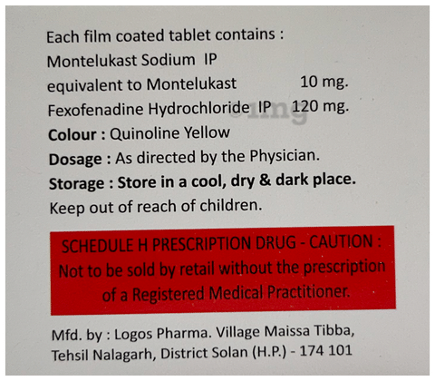 Mexokast F 10mg/120mg Tablet