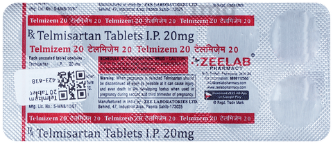 TelMizem 20 Tablet image TelMizem 20 Tablet image