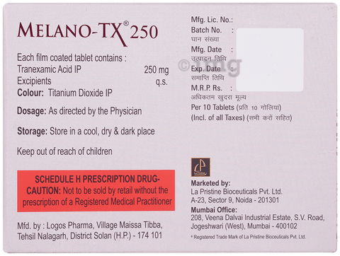 Melano TX 250mg Tablet image