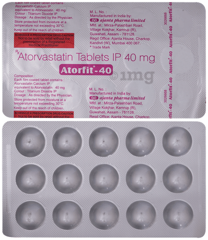 Atorfit 40 Tablet image
