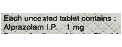 Alprax 1mg Tablet SR image Alprax 1mg Tablet SR image