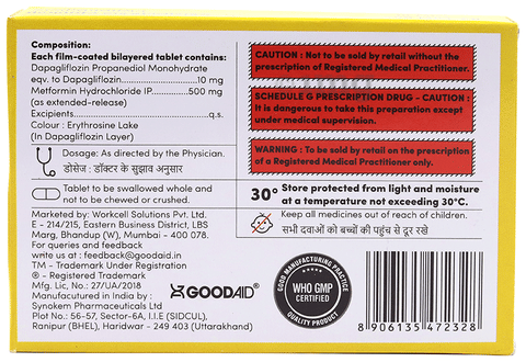 Aidgliflozin M 500 Tablet ER image
