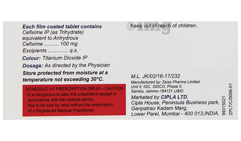 cEFix 100 Tablet image