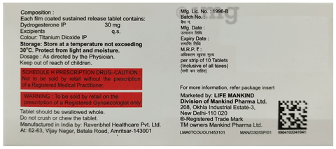 Dydroboon 30mg Tablet SR image
