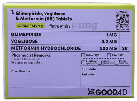 Gliaid MV 1.2 Tablet SR image Gliaid MV 1.2 Tablet SR image