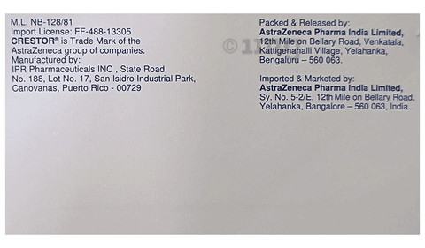 Crestor 40mg Tablet image