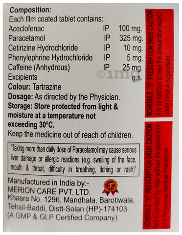 One Cold N Flu Total Tablet