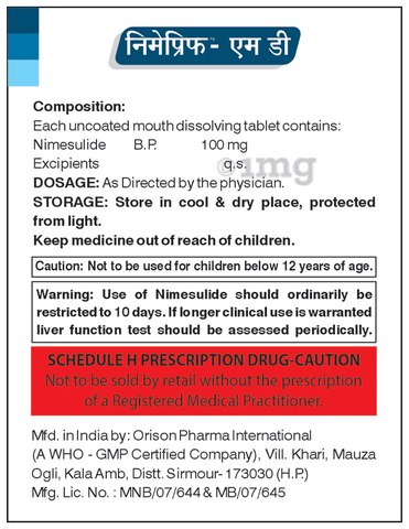 Nimeprif-MD Tablet image