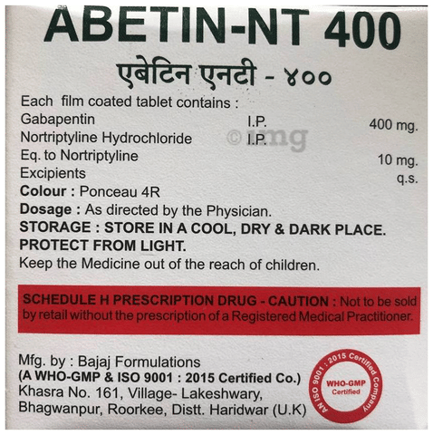 Abetin-NT 400 Tablet image