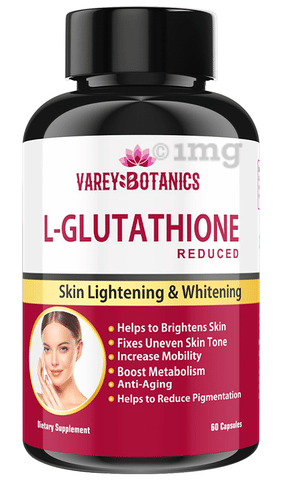 Varey Botanics L-Glutathione (Reduced) for Healthy Skin Capsule: Buy bottle  of 60.0 capsules at best price in India | 1mg