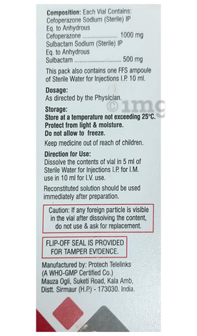 Themibacil 1.5gm Injection image