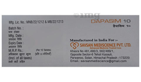 Dapasim 10 Tablet image