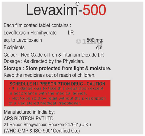 Levaxim 500 Tablet image