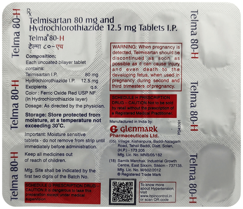 Telma 80-H Tablet image Telma 80-H Tablet image