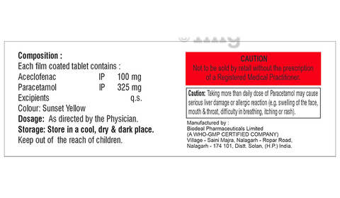 Aclonart P Tablet image