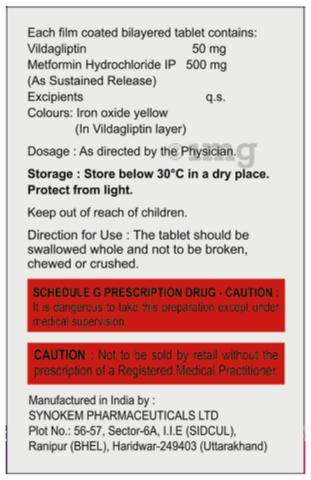 Vildaas M SR Tablet image Vildaas M SR Tablet image