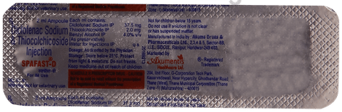 Spafast D 2mg/37.5mg Injection