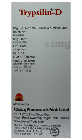 Trypsilin-D Tablet image Trypsilin-D Tablet image