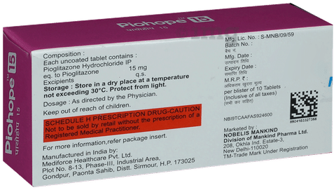 Piohope 15 Tablet image