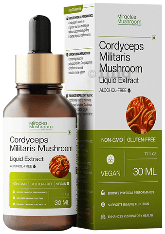 Miracles Mushroom Cordyceps Militaris Mushroom Liquid Extract: Buy