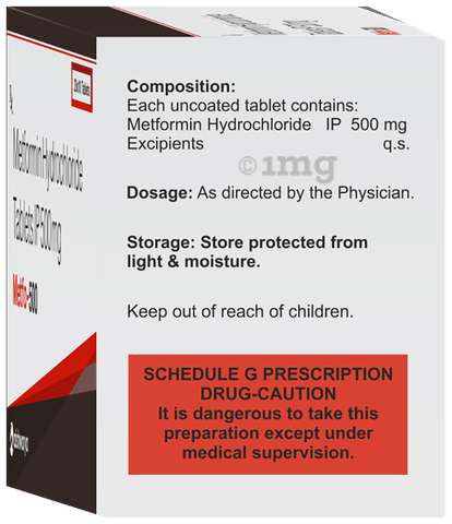 Metfo 500 Tablet image