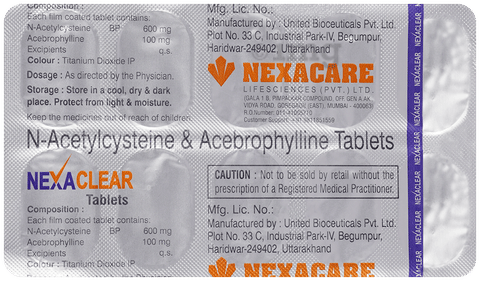 Nexaclear 100mg/600mg Tablet image Nexaclear 100mg/600mg Tablet image