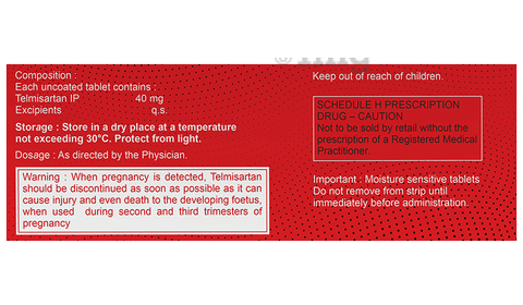 Telmikind 40 Tablet image Telmikind 40 Tablet image