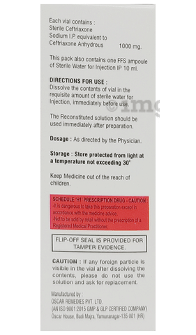Cefav 1000mg Injection image