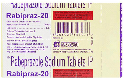 Rabipraz 20mg Tablet image